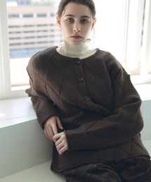 RNA-N | K2639 ダイヤパターンニットカーディガン(カーディガン/ボレロ)