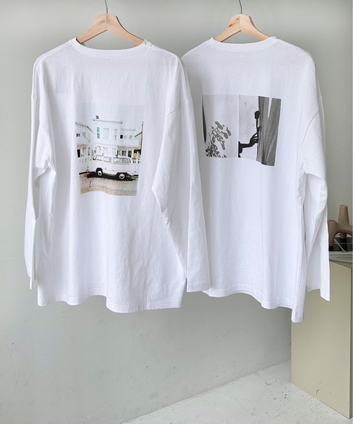 LE MORE(リモア)の「オーバーサイズフォトプリントロンT(Tシャツ/カットソー・レディース・ホワイト系その他/ホワイト系その他2・FREE)」の6枚目の写真