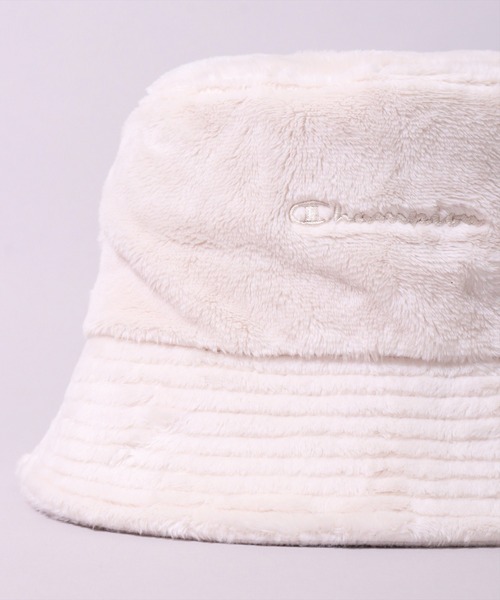 Champion（チャンピオン）の「(LF)【Champion】シールボア バケットハット（ハット・レディース・チャコールグレー/ライトブラウン/アイボリー/ブラック・58cm）」の10枚目の写真