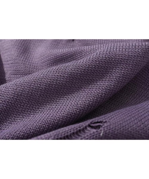 Ressaca（レサーカ）の「オーバーサイズダメージ加工レターロゴニット（ニット/セーター・メンズ・ブラック/ホワイト/パープル・L/M/XL）」の16枚目の写真