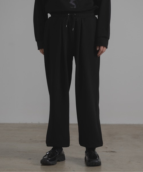 KUUUPY（クーピー）の「KUUUPY × Nagatsuka  蛙刺繍裏毛スウェットパンツ（スウェットパンツ・メンズ・グレー/ブラック・LARGE/SMALL/MEDIUM）」の2枚目の写真