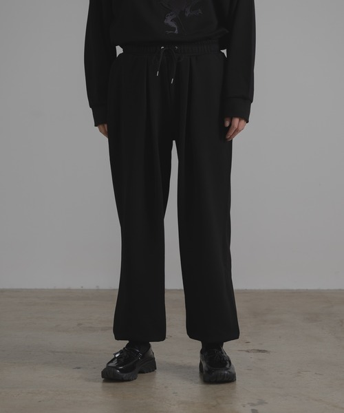 KUUUPY（クーピー）の「KUUUPY × Nagatsuka  蛙刺繍裏毛スウェットパンツ（スウェットパンツ・メンズ・グレー/ブラック・LARGE/SMALL/MEDIUM）」の3枚目の写真