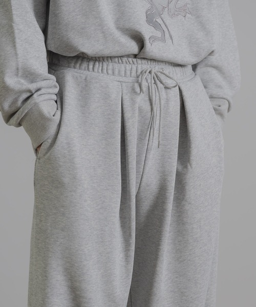 KUUUPY（クーピー）の「KUUUPY × Nagatsuka  蛙刺繍裏毛スウェットパンツ（スウェットパンツ・メンズ・グレー/ブラック・LARGE/SMALL/MEDIUM）」の14枚目の写真