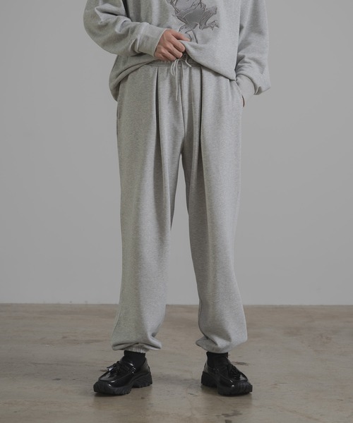 KUUUPY（クーピー）の「KUUUPY × Nagatsuka  蛙刺繍裏毛スウェットパンツ（スウェットパンツ・メンズ・グレー/ブラック・LARGE/SMALL/MEDIUM）」の13枚目の写真