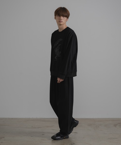 KUUUPY（クーピー）の「KUUUPY × Nagatsuka  蛙刺繍裏毛スウェットパンツ（スウェットパンツ・メンズ・グレー/ブラック・LARGE/SMALL/MEDIUM）」の20枚目の写真