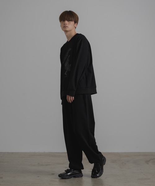 KUUUPY（クーピー）の「KUUUPY × Nagatsuka  蛙刺繍裏毛スウェットパンツ（スウェットパンツ・メンズ・グレー/ブラック・LARGE/SMALL/MEDIUM）」の17枚目の写真