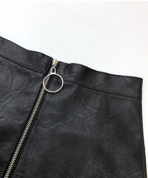 SHEENA(シーナ)の「エコレザーリングジップミニスカート(スカート・レディース・ブラック・L/S/M)」の16枚目の写真