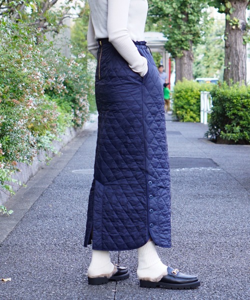 GUNG HO（ガンホー）の「GUNG HO/ガンホー WOMENS QUILTING SKIRT ウィメンズキルティングスカート（スカート・レディース・ブラック/ネイビー/ホワイト/オリーブ・ONE SIZE）」の14枚目の写真