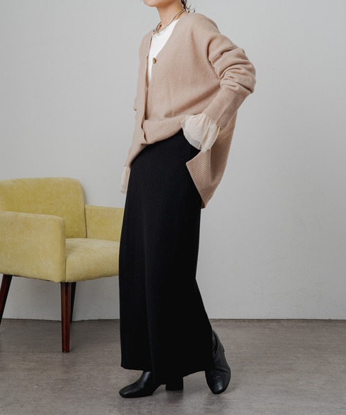 PUAL CE CIN（ピュアルセシン）の「袖口ドットチュールテレコカットソー（Tシャツ/カットソー・レディース・ブラック/アイボリー・FREE）」の13枚目の写真