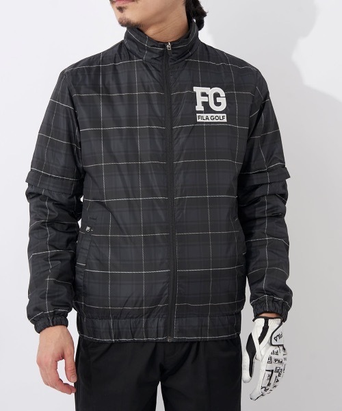 FILA GOLF:フィラゴルフ】FILA GOLF メンズ 裏起毛ブルゾン 袖脱着｜撥
