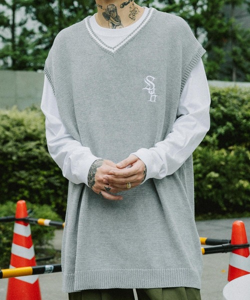 セール】V-NECK KNIT VEST（ベスト）｜Subciety（サブサエティ