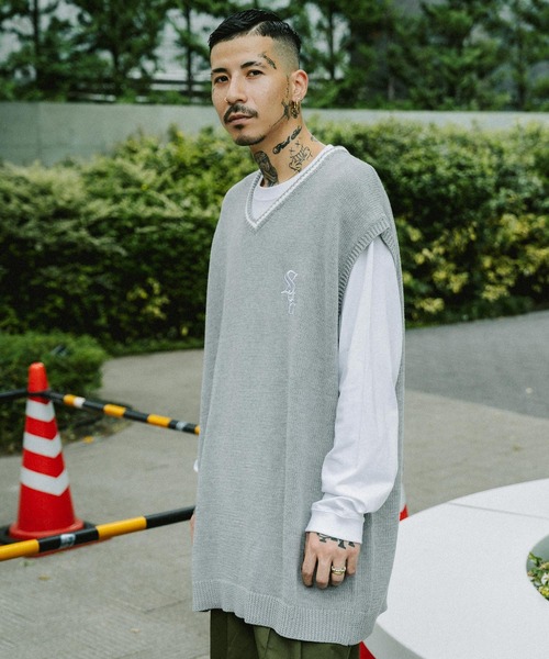 セール】V-NECK KNIT VEST（ベスト）｜Subciety（サブサエティ