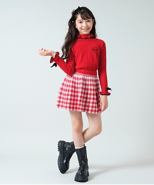 by LOVEiT(バイラビット)の「ニットスカート(スカート・キッズ・レッド/レッド系その他/ブラック・160cm/130cm/140cm/120cm/150cm)」の13枚目の写真