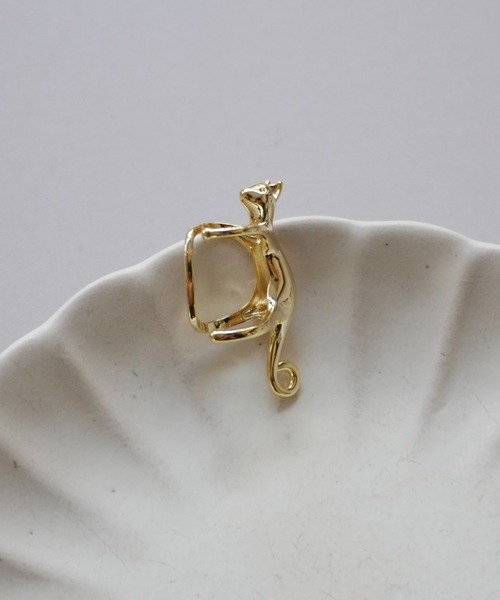 Port（ポート）の「猫 デザイン イヤーカフ / キャット イヤカフ / ねこ #（イヤーカフ・レディース・シルバー/ゴールド・FREE）」の2枚目の写真