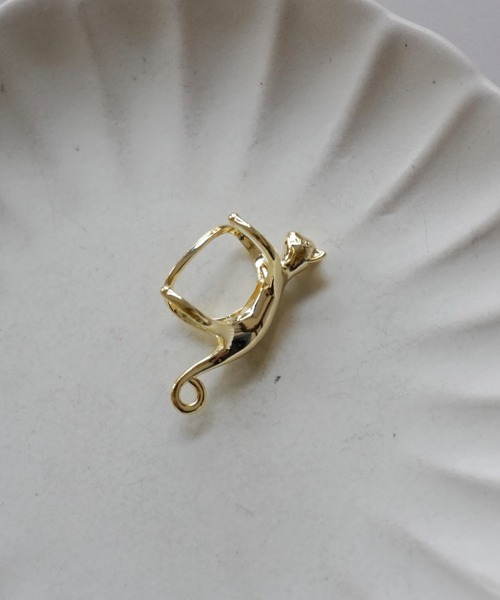 Port（ポート）の「猫 デザイン イヤーカフ / キャット イヤカフ / ねこ #（イヤーカフ・レディース・シルバー/ゴールド・FREE）」の6枚目の写真