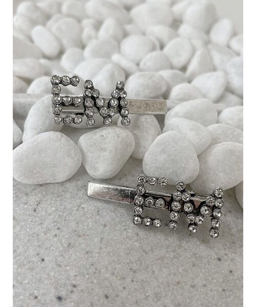 EATME（イートミー）の「ストーンヘアクリップset（バレッタ/ヘアクリップ・レディース・シルバー・FREE）」の2枚目の写真