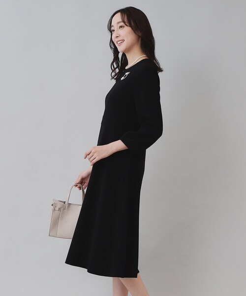 UNTITLED（アンタイトル）の「◆【セレモニー／セットアップ可能／洗える】TWC フィット＆フレアワンピース（ワンピース・レディース・ブラック/ナチュラル/ネイビー/ベージュ系その他7・00/01/02/03/04/42/44/46/48/50）」の14枚目の写真
