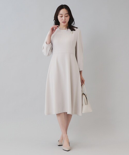 UNTITLED（アンタイトル）の「◆【セレモニー／セットアップ可能／洗える】TWC フィット＆フレアワンピース（ワンピース・レディース・ブラック/ナチュラル/ネイビー/ベージュ系その他7・00/01/02/03/04/42/44/46/48/50）」の20枚目の写真