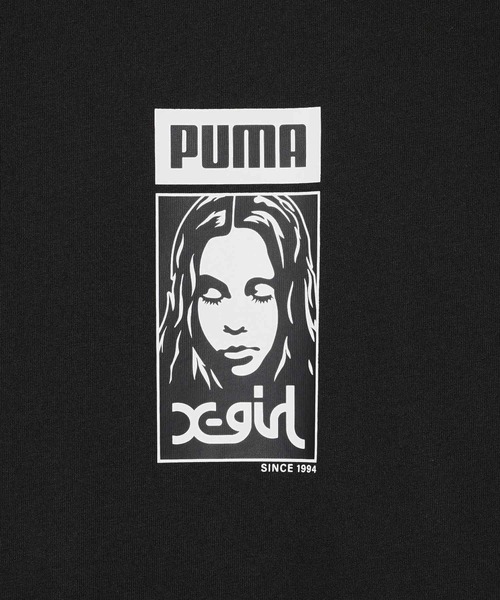 PUMA（プーマ）の「PUMA X XGIRL GRAPHIC TEE LOGO（Tシャツ/カットソー・レディース・ブラック/ホワイト・M/S）」の5枚目の写真