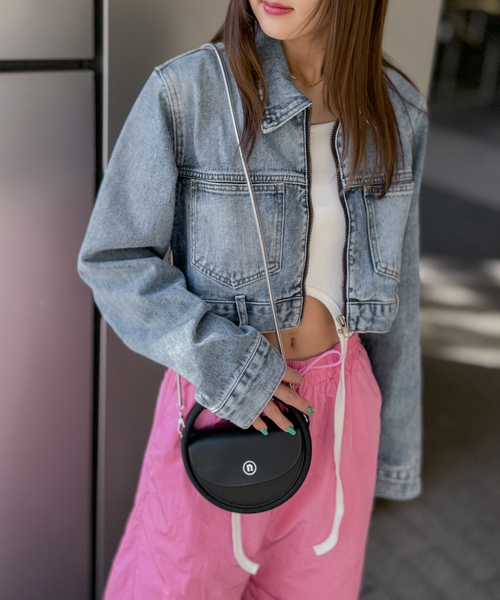 BOBSO ヴィンテージ y2k マルチポケット ショートデニム ジャケット ヴィンテージウォッシュショートデニムジャケット｜WEGO（ウィゴー