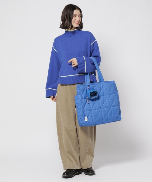 niko and...（ニコアンド）の「パイピングタートルプルオーバー（ニット/セーター・レディース・ネイビー/ベージュ/ブルー/アイボリー/ピンク・LARGE/MEDIUM）」の12枚目の写真