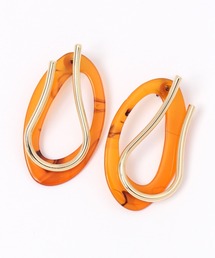 ウェーブ樹脂MIXピアス / 993548