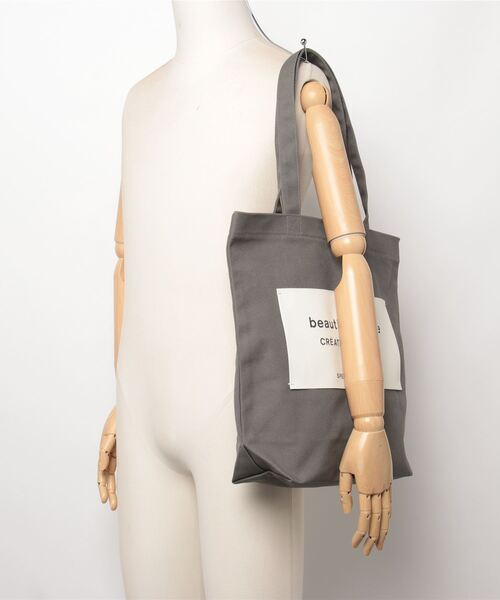 beautiful people（ビューティフルピープル）の「beautiful people bp big name tote SDGs 7425511901（トートバッグ・レディース・ホワイト/ブラック/ベージュ/グレー・FREE）」の21枚目の写真