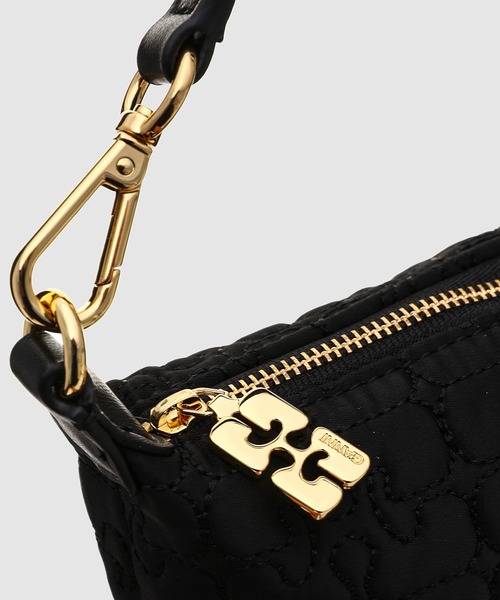 GANNI（ガニー）の「Butterfly Small Pouch Satin（ハンドバッグ・レディース・ブラック・ONE SIZE）」の4枚目の写真