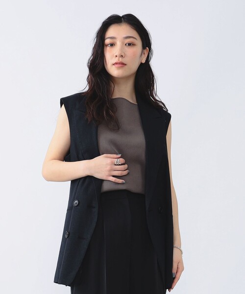 極美品】BEAMS ビームス リネン混ジレ ベスト アイボリー 2024SS