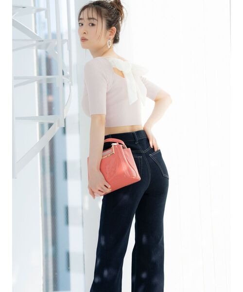 MERCURYDUO（マーキュリーデュオ）の「ハイウエストブーツカットデニム（デニムパンツ・レディース・ブルー/インディゴブルー・SMALL/MEDIUM）」の4枚目の写真