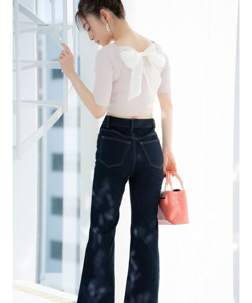 MERCURYDUO（マーキュリーデュオ）の「ハイウエストブーツカットデニム（デニムパンツ・レディース・ブルー/インディゴブルー・SMALL/MEDIUM）」の5枚目の写真