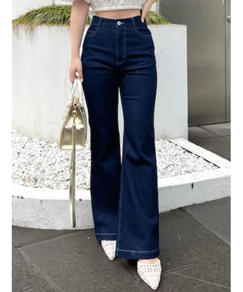 MERCURYDUO（マーキュリーデュオ）の「ハイウエストブーツカットデニム（デニムパンツ・レディース・ブルー/インディゴブルー・SMALL/MEDIUM）」の2枚目の写真