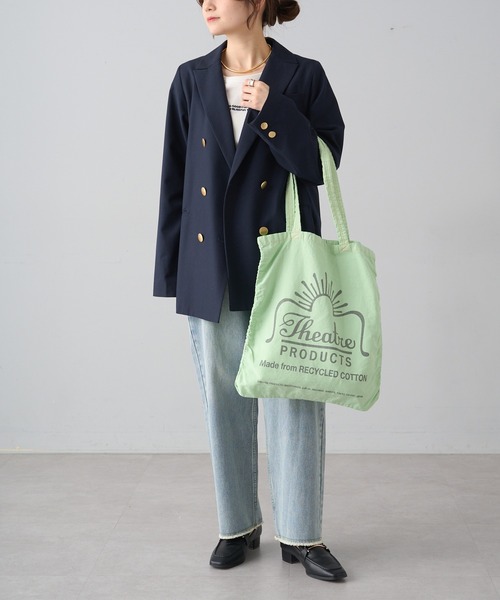 THEATRE PRODUCTS（シアタープロダクツ）の「【THEATRE PRODUCTS】リサイクルコットンガーメントダイトートバッグ（トートバッグ・レディース・ライトグレー/ブルー/ライトグリーン/ピンク/ライトベージュ・FREE）」の11枚目の写真