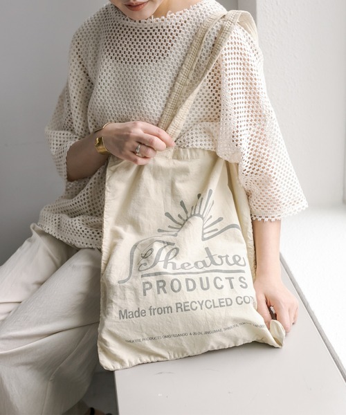 THEATRE PRODUCTS（シアタープロダクツ）の「【THEATRE PRODUCTS】リサイクルコットンガーメントダイトートバッグ（トートバッグ・レディース・ライトグレー/ブルー/ライトグリーン/ピンク/ライトベージュ・FREE）」の22枚目の写真