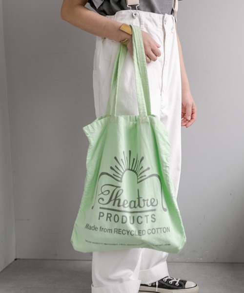 THEATRE PRODUCTS（シアタープロダクツ）の「【THEATRE PRODUCTS】リサイクルコットンガーメントダイトートバッグ（トートバッグ・レディース・ライトグレー/ブルー/ライトグリーン/ピンク/ライトベージュ・FREE）」の18枚目の写真