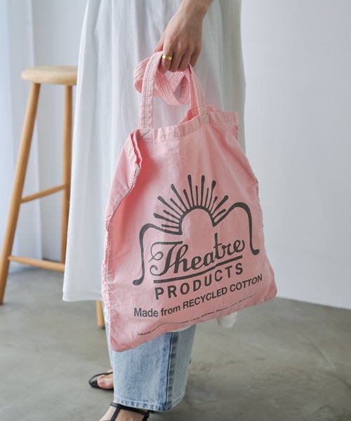 THEATRE PRODUCTS（シアタープロダクツ）の「【THEATRE PRODUCTS】リサイクルコットンガーメントダイトートバッグ（トートバッグ・レディース・ライトグレー/ブルー/ライトグリーン/ピンク/ライトベージュ・FREE）」の19枚目の写真