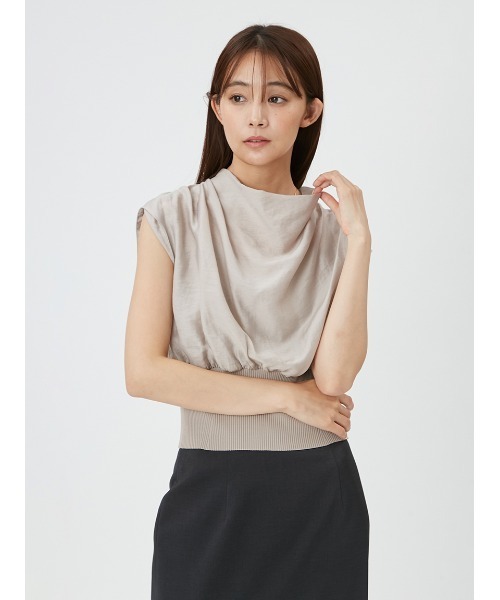 FRAY I.D(フレイアイディー)の「ドレープノットウエストリブプルオーバー(ニット/セーター・レディース・ピンク/ベージュ/ブラック・FREE)」の8枚目の写真