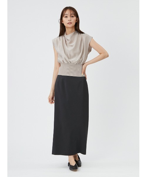 FRAY I.D(フレイアイディー)の「ドレープノットウエストリブプルオーバー(ニット/セーター・レディース・ピンク/ベージュ/ブラック・FREE)」の10枚目の写真