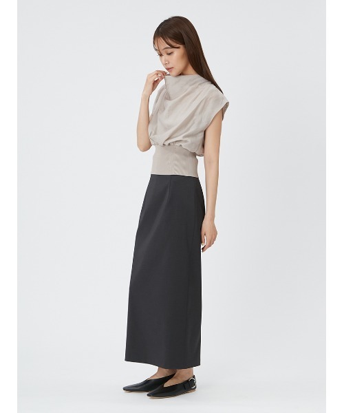 FRAY I.D(フレイアイディー)の「ドレープノットウエストリブプルオーバー(ニット/セーター・レディース・ピンク/ベージュ/ブラック・FREE)」の14枚目の写真