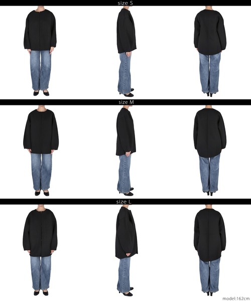 coca(coca)(コカ)の「\お気に入り7000越え!!再入荷/ バウンススウェットノーカラーコート| セレモニー オフィス ママスーツ フォーマルウェア スーツ 卒業式(ノーカラーコート・レディース・ブラック/グレイッシュベージュ/アイボリー/ライトグリーン・M/L/S)」の8枚目の写真