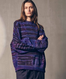 MAISON SPECIAL（メゾンスペシャル）の「《UNISEX》Hand Tie-Dye Sweat Prime-Over Crew Neck Pullover/ハンドタイダイスウェットプライムオーバークルーネックプルオーバー【MAISON SPECIAL/メゾンスペシャル】（スウェット・メンズ）」