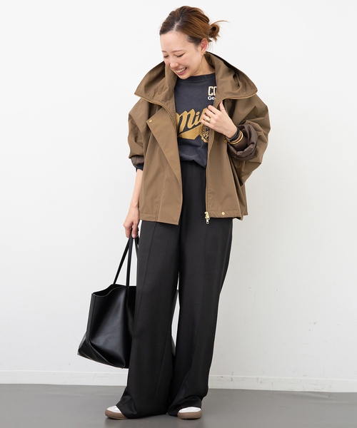 Deuxieme Classe(ドゥーズィエムクラス)の「【LIBERADD/リベラド】 HOODIE ブルゾン(ナイロンジャケット・レディース・ブラック/キャメル・FREE)」の17枚目の写真