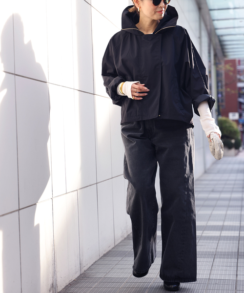 Deuxieme Classe(ドゥーズィエムクラス)の「【LIBERADD/リベラド】 HOODIE ブルゾン(ナイロンジャケット・レディース・ブラック/キャメル・FREE)」の14枚目の写真