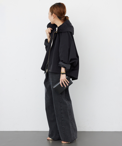 Deuxieme Classe(ドゥーズィエムクラス)の「【LIBERADD/リベラド】 HOODIE ブルゾン(ナイロンジャケット・レディース・ブラック/キャメル・FREE)」の5枚目の写真