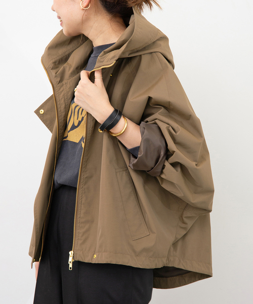 Deuxieme Classe(ドゥーズィエムクラス)の「【LIBERADD/リベラド】 HOODIE ブルゾン(ナイロンジャケット・レディース・ブラック/キャメル・FREE)」の8枚目の写真