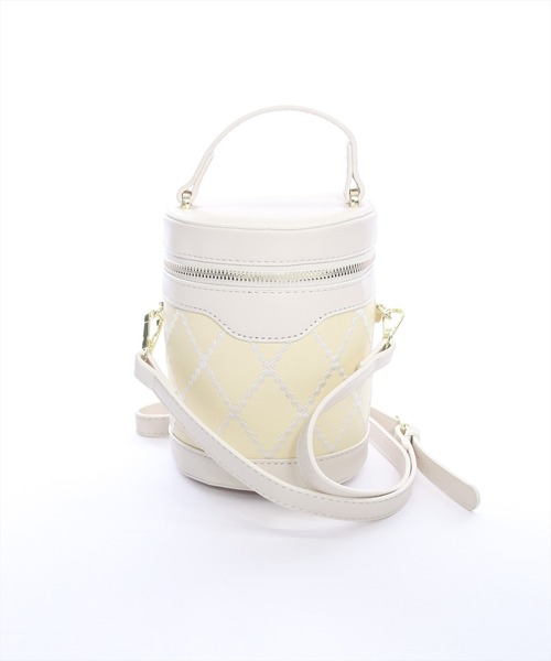 clear（クリア）の「配色バケツバッグ≪2024SS≫（ハンドバッグ・レディース・オフホワイト/ブラック・F）」の2枚目の写真