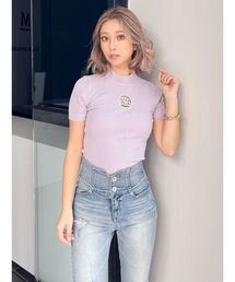 GYDA | SymmetryGYDA MOLDハーフスリーブニットトップス(Tシャツ/カットソー)