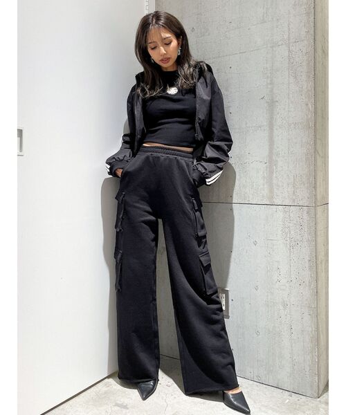 GYDA（ジェイダ）の「SymmetryGYDA MOLDハーフスリーブニットトップス（Tシャツ/カットソー・レディース・オフホワイト/ブラック/ラベンダー・FREE）」の20枚目の写真