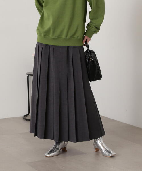 N.（N. Natural Beauty Basic）（エヌエヌナチュラルビューティーベーシック）の「◆【S Size Line】ロングプリーツスカート（スカート・レディース・ベージュ/グレー・SMALL/MEDIUM）」の5枚目の写真