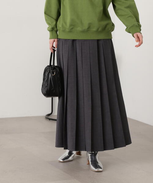 N.（N. Natural Beauty Basic）（エヌエヌナチュラルビューティーベーシック）の「◆【S Size Line】ロングプリーツスカート（スカート・レディース・ベージュ/グレー・SMALL/MEDIUM）」の10枚目の写真